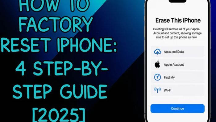 How to Factory Reset iPhone Without Password: Step-by-Step Guide