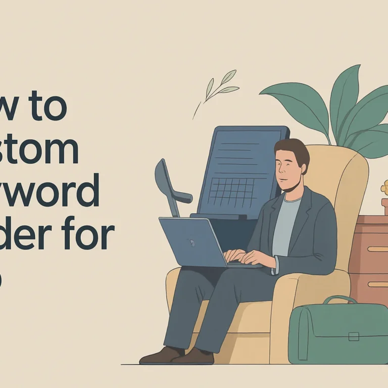 How to custom keyword finder for job
