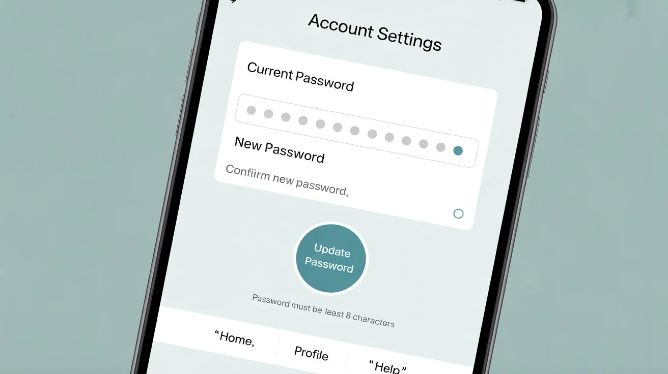 change email password on iPhone