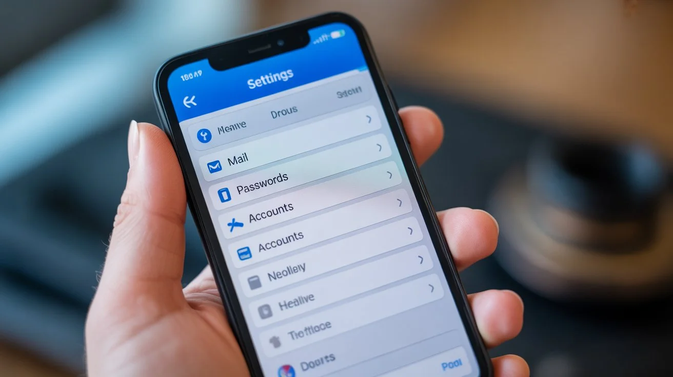 change email password on iPhone