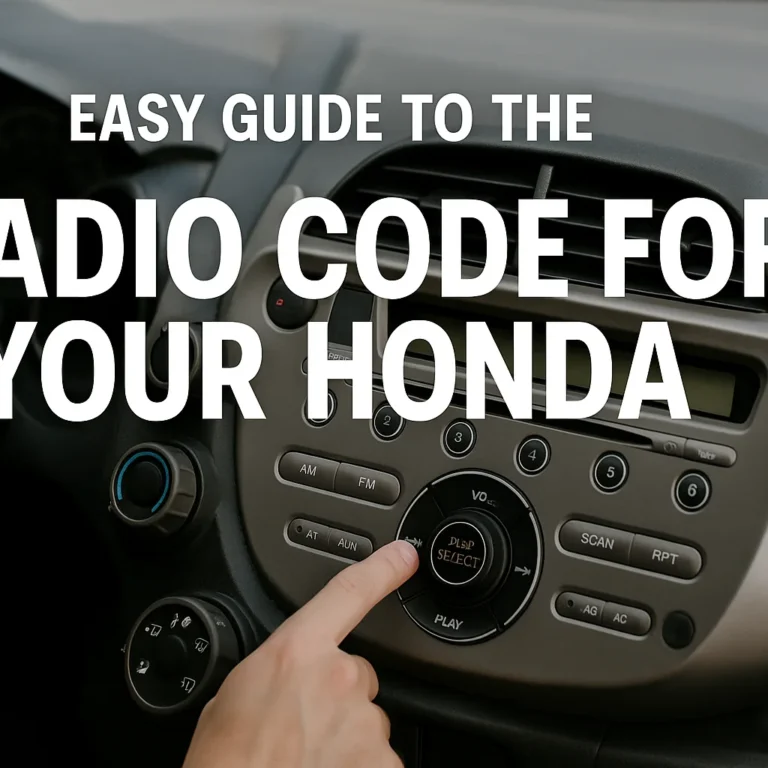 Easy Guide to the Radio Password for Honda