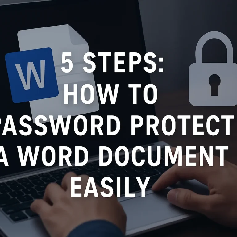 5 Steps: How to Password Protect a Word Document Easily