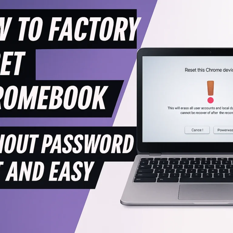 factory reset Chromebook without password