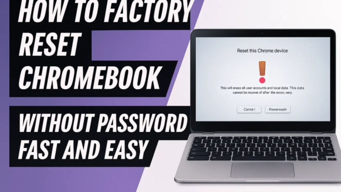 factory reset Chromebook without password